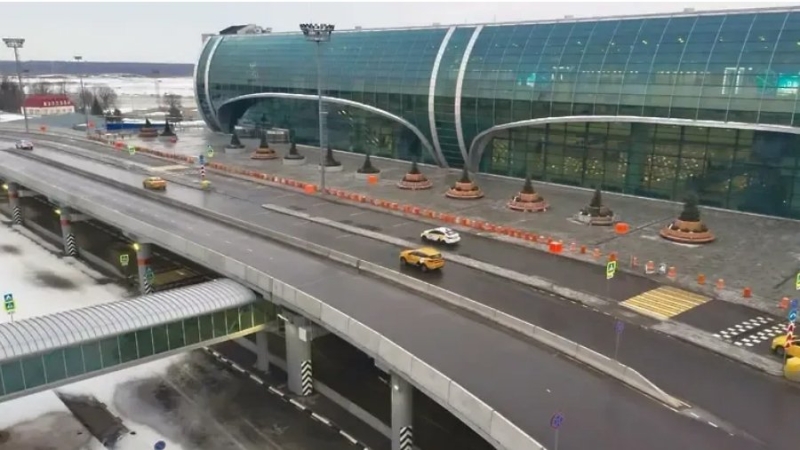 Строительство двухуровневой эстакады завершилось возле аэропорта Домодедово