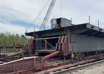 Новый этап строительства моста через Обь стартовал в Сургуте