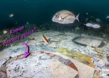 Подводные археологи реставрируют роскошный мраморный пол затонувшей римской виллы